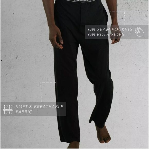 Members Only Men's Jersey Sleep Pant Logo Elastic - Picture 3 of 4